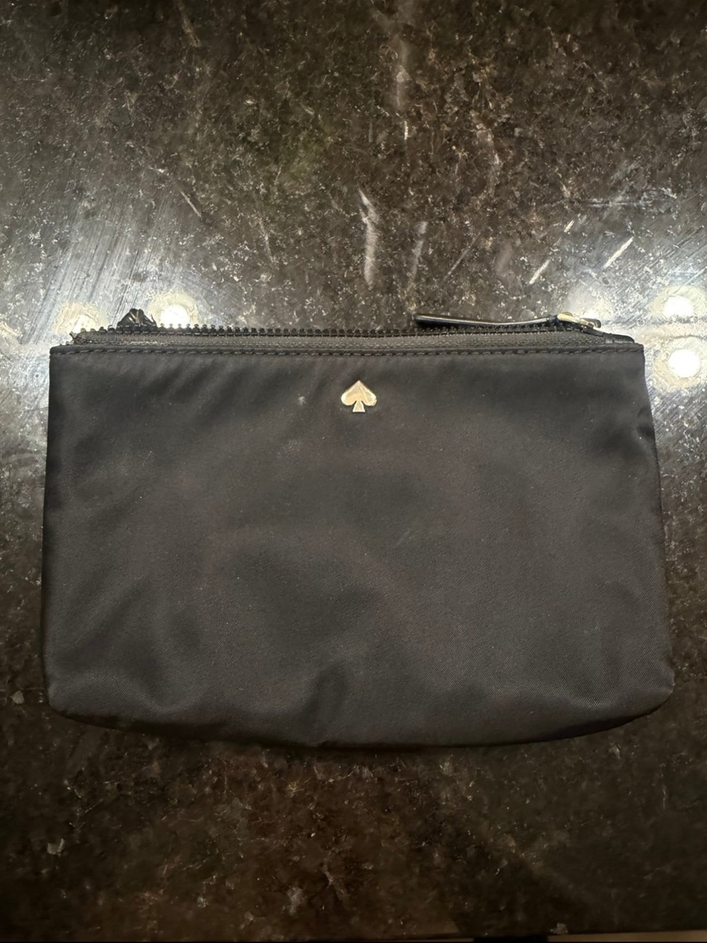 Kate Spade New York Jae Degrade Medium Double Nylon Zip Wristlet Black